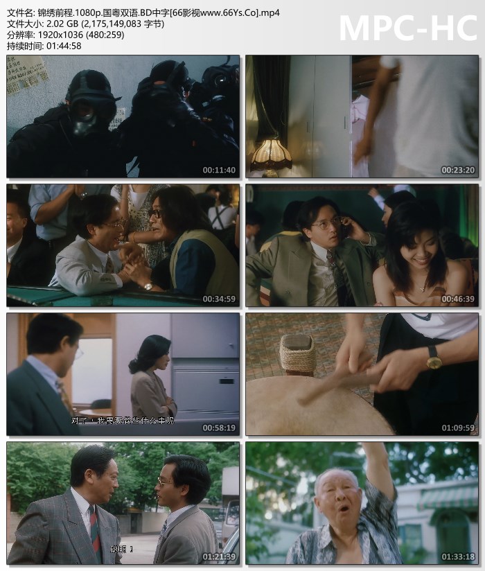 1994年张国荣、关之琳7.6分喜剧片《锦绣前程》